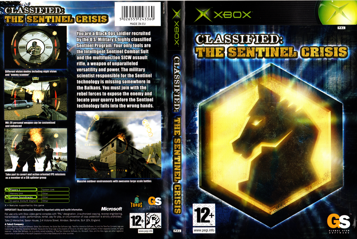 Classified The Sentinel Crisis box art for Xbox